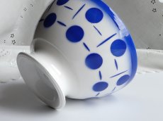 画像18: バドンヴィレー カフェオレボウル 水玉グラデーション ブルー (18)