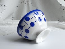 画像4: バドンヴィレー カフェオレボウル 水玉グラデーション ブルー (4)