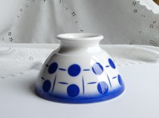 画像14: バドンヴィレー カフェオレボウル 水玉グラデーション ブルー (14)