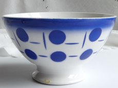 画像12: バドンヴィレー カフェオレボウル 水玉グラデーション ブルー (12)