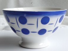画像13: バドンヴィレー カフェオレボウル 水玉グラデーション ブルー (13)