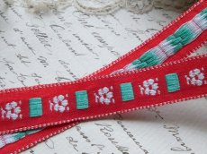 画像4: フランス製 刺繍リボン 白い小花 2m　 (4)