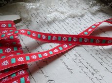 画像2: フランス製 刺繍リボン 白い小花 2m　 (2)