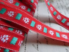 画像1: フランス製 刺繍リボン 白い小花 2m　 (1)