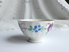 画像3: フランス アンティーク カフェオレボウル 手描きの花絵 (3)