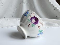 画像13: フランス アンティーク カフェオレボウル 手描きの花絵 (13)
