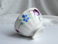 画像4: フランス アンティーク カフェオレボウル 手描きの花絵 (4)