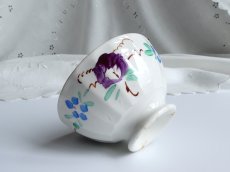 画像12: フランス アンティーク カフェオレボウル 手描きの花絵 (12)
