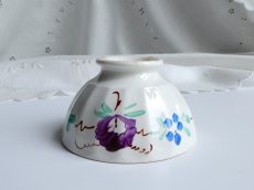 画像11: フランス アンティーク カフェオレボウル 手描きの花絵 (11)