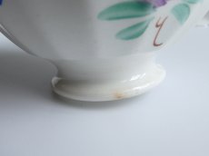 画像8: フランス アンティーク カフェオレボウル 手描きの花絵 (8)