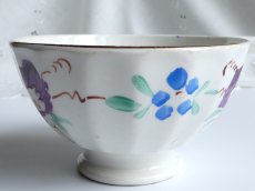 画像9: フランス アンティーク カフェオレボウル 手描きの花絵 (9)