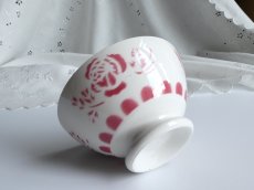 画像12: サルグミンヌ カフェオレボウル ローズ柄 C (12)