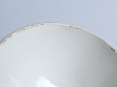 画像9: フランス アンティーク カフェオレボウル ピンクのお花のステンシル (9)