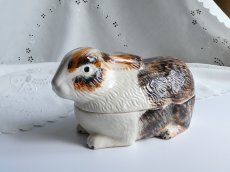 画像13: フランスアンティーク テリーヌポット うさぎ  (13)