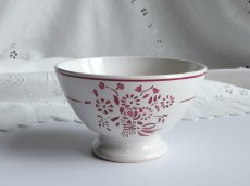 画像13: リュネヴィル カフェオレボウル お花のブーケのステンシル (13)