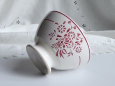 画像1: リュネヴィル カフェオレボウル お花のブーケのステンシル (1)