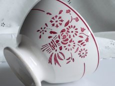 画像5: リュネヴィル カフェオレボウル お花のブーケのステンシル (5)