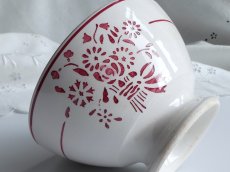 画像15: リュネヴィル カフェオレボウル お花のブーケのステンシル (15)