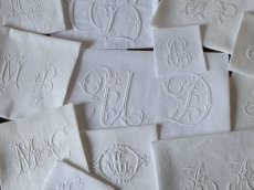 画像11: フランス アンティーク モノグラム イニシャル セット  (11)
