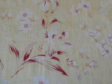 画像5: フランス ヴィンテージ ファブリック 儚いお花 ペールイエロー (5)