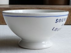 画像14: クレイユ モントロー カフェオレボウル  LOURDES  ルルドのおみやげ ブルー (14)