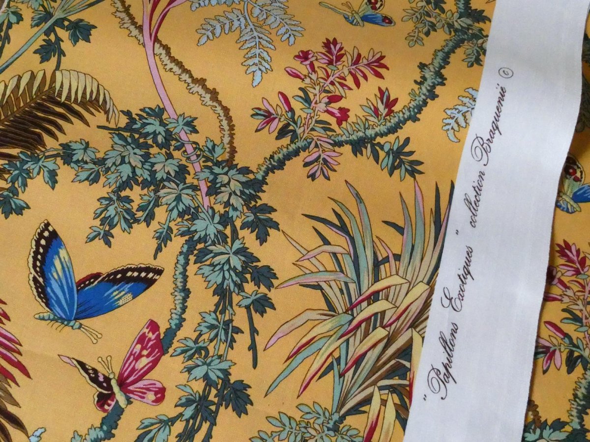 画像1: フランス製 ファブリック PIERRE FREY PARIS '' Papillons Exotiques ''  (1)