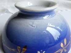 画像10: リュネヴィル カフェオレボウル エマイユのお花 ナイトブルー (10)