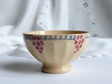 画像12: フランス アンティーク カフェオレボウル 葡萄 (12)
