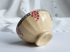 画像2: フランス アンティーク カフェオレボウル 葡萄 (2)