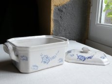 画像21: フランス アンティーク テリーヌポット パテポット 花と蝶 (21)