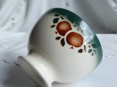 画像5: フランス アンティーク カフェオレボウル りんごのステンシル (5)