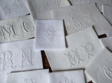 画像10: フランス アンティーク モノグラム イニシャル セット  (10)