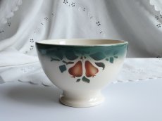 画像2: フランス アンティーク カフェオレボウル 洋梨のステンシル (2)