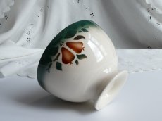 画像14: フランス アンティーク カフェオレボウル 洋梨のステンシル (14)