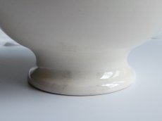 画像9: フランス アンティーク カフェオレボウル 洋梨のステンシル (9)