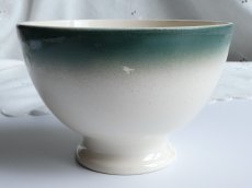 画像10: フランス アンティーク カフェオレボウル 洋梨のステンシル (10)