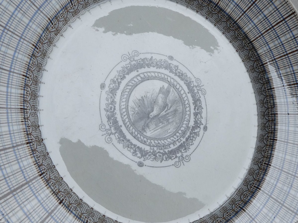 画像12: ヴィエイヤール ボルドー デザートプレート LA PERDRIX ET LA MOUCHE (12)