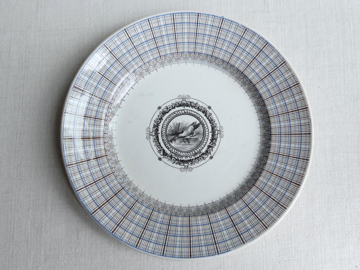 画像5: ヴィエイヤール ボルドー デザートプレート LA PERDRIX ET LA MOUCHE (5)