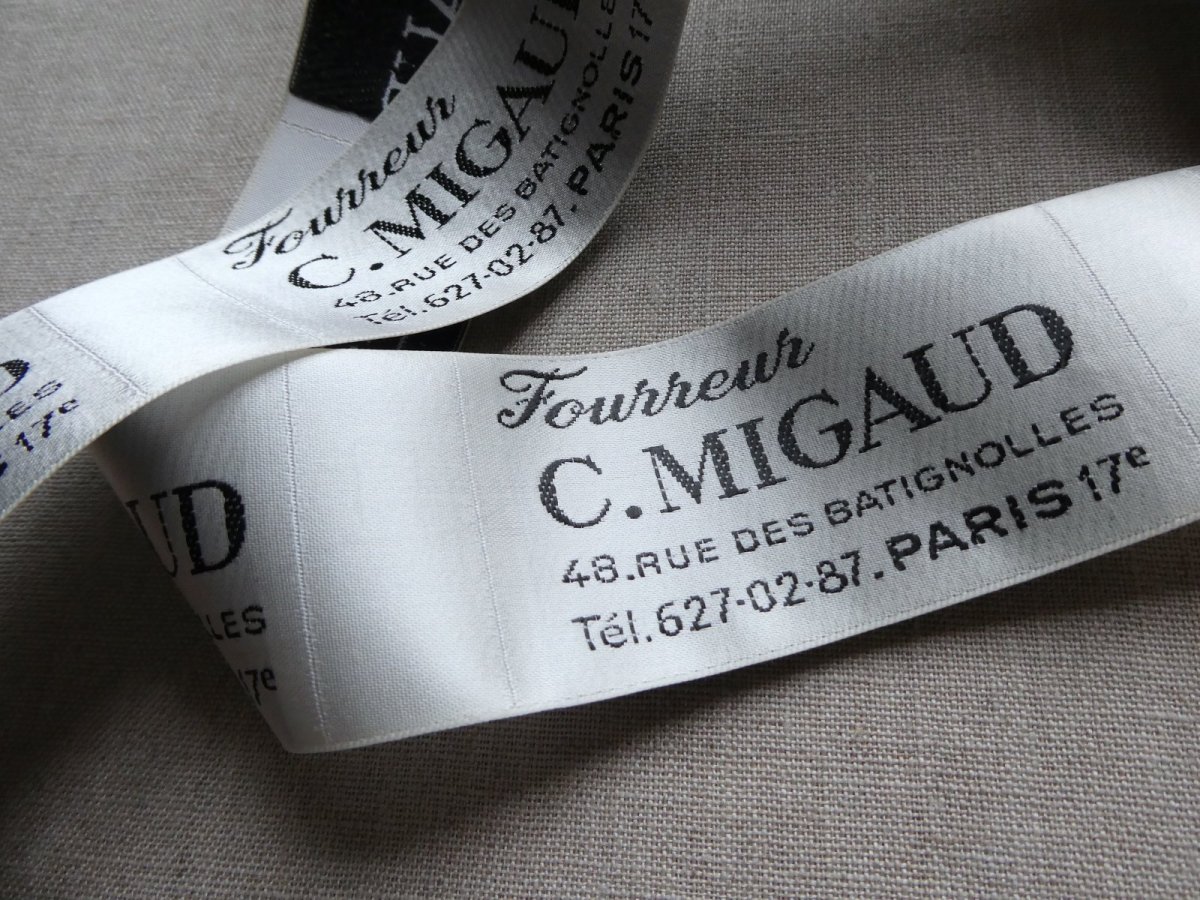 画像2: フランス製 メルスリー ラベル 布タグ '' C.MIGAUD ''　(在庫10→6) (2)