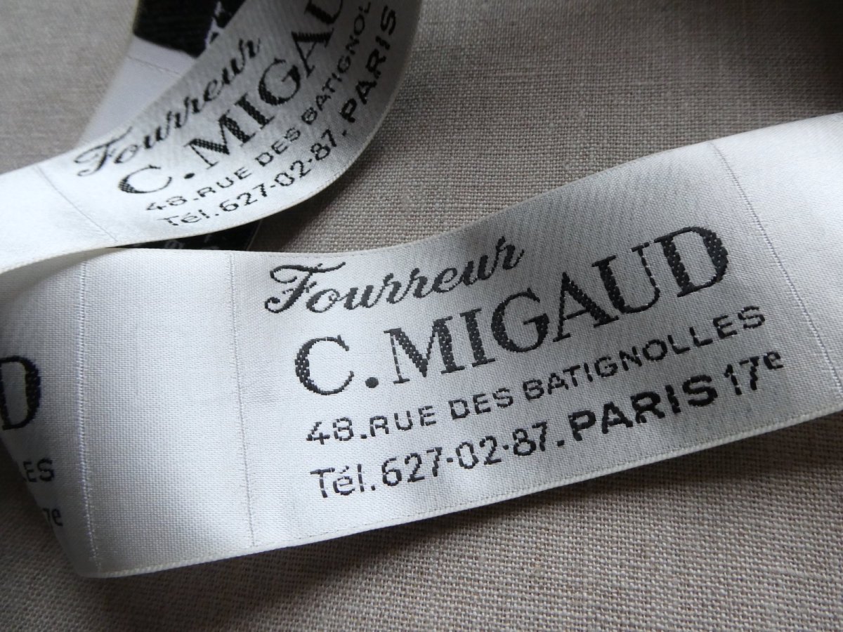 画像8: フランス製 メルスリー ラベル 布タグ '' C.MIGAUD ''　(在庫10→6) (8)