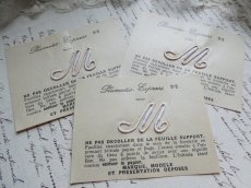 画像7: フランス製 イニシャル 刺繍シート No.2  '' M '' (7)