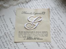 画像3: フランス製 イニシャル 刺繍シート No.3 '' G ''　 (3)