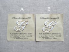 画像4: フランス製 イニシャル 刺繍シート No.3 '' G ''　 (4)