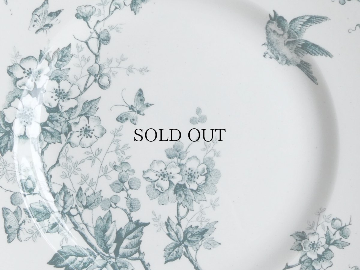 画像7: サンタマン プレート 鳥と蝶 A (7)