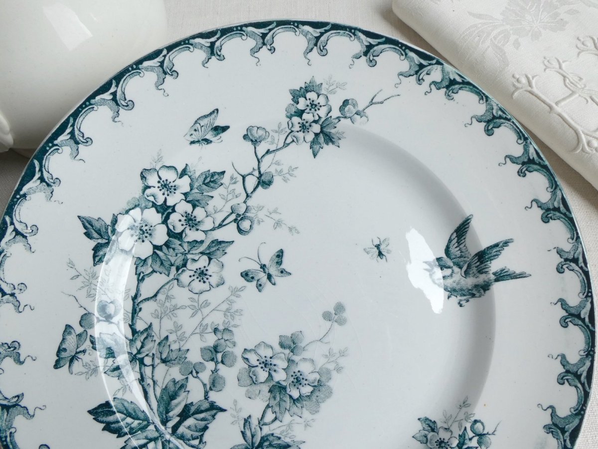 画像14: サンタマン プレート 鳥と蝶 B (14)