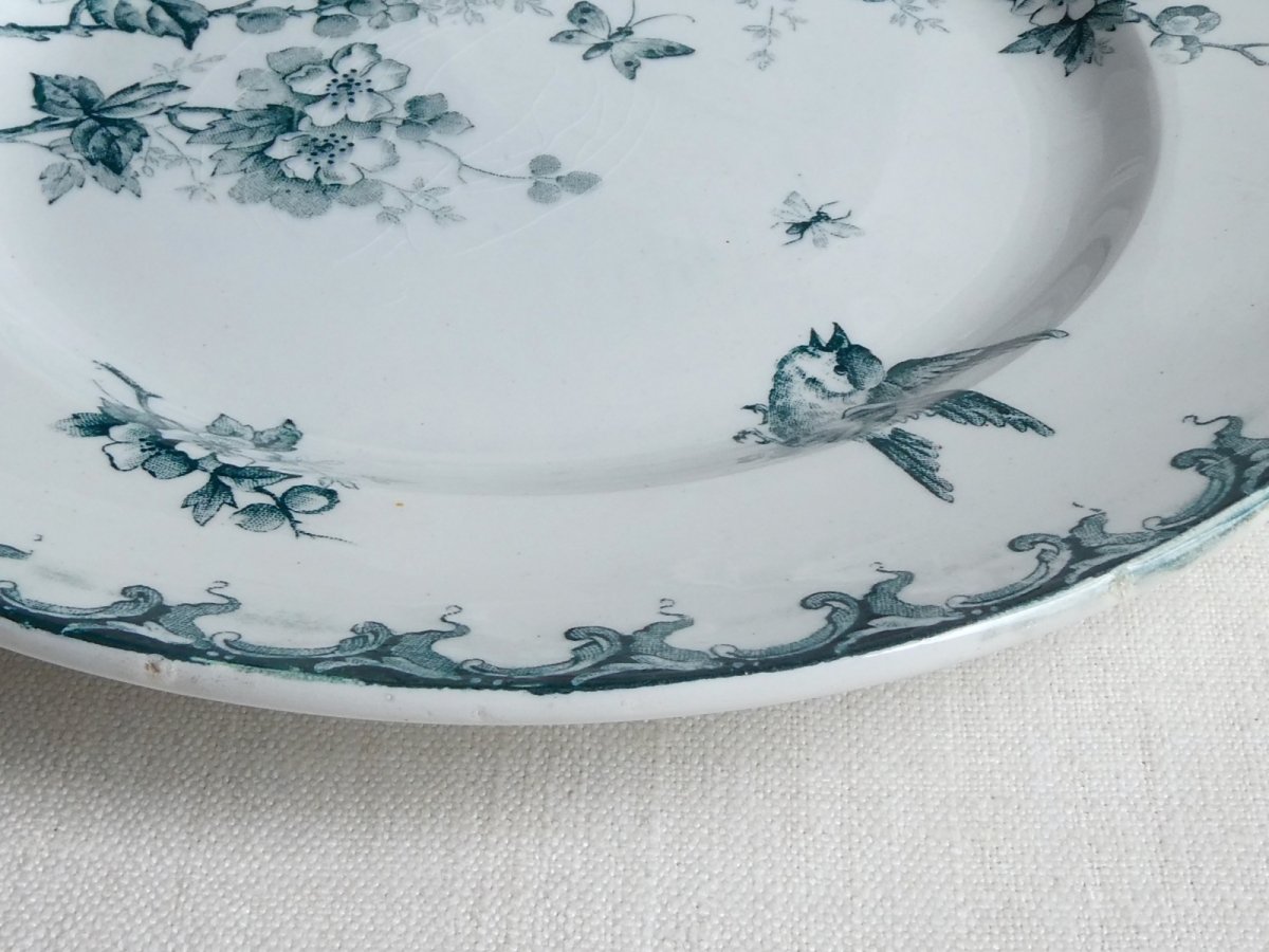 画像10: サンタマン プレート 鳥と蝶 B (10)