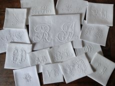 画像3: フランス アンティーク モノグラム イニシャル セット  (3)