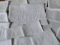 画像11: フランス アンティーク モノグラム イニシャル セット  (11)