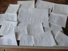 画像8: フランス アンティーク モノグラム イニシャル セット  (8)