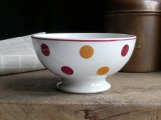 画像2: バドンヴィレ カフェオレボウル 水玉もよう  (2)